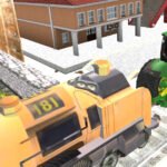 Tractor Towing Train