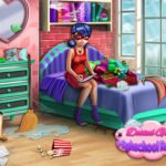 Dotted Girl Highschool Room