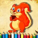 Squirrel Coloring Book