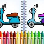 Cute Bike Coloring Book