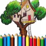 Tree House Coloring Book