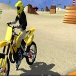 motor cycle beach stunt